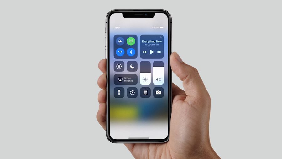 Apple iPhone X Control Center